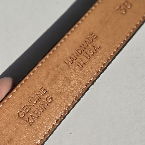 Sterling Silver & Snake Belt Size 38 Karung Herb Ltd Vtg Black Western Made USA - Picture 13 of 16